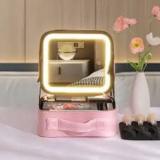 ESTUCHE DE COSMETICOS CON ESPEJO LED